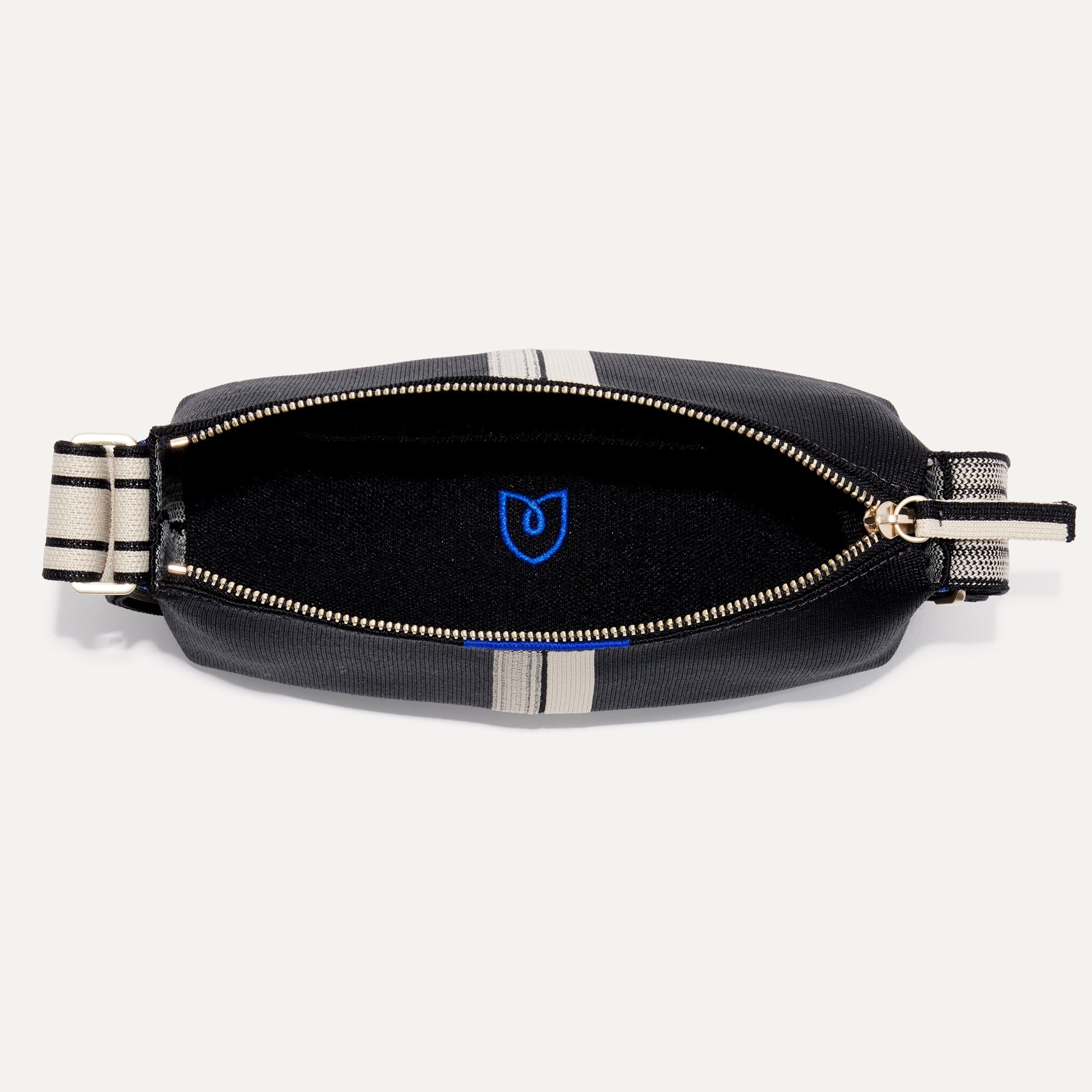 The Casual Crossbody - Black and Ivory Stripe - Image 6