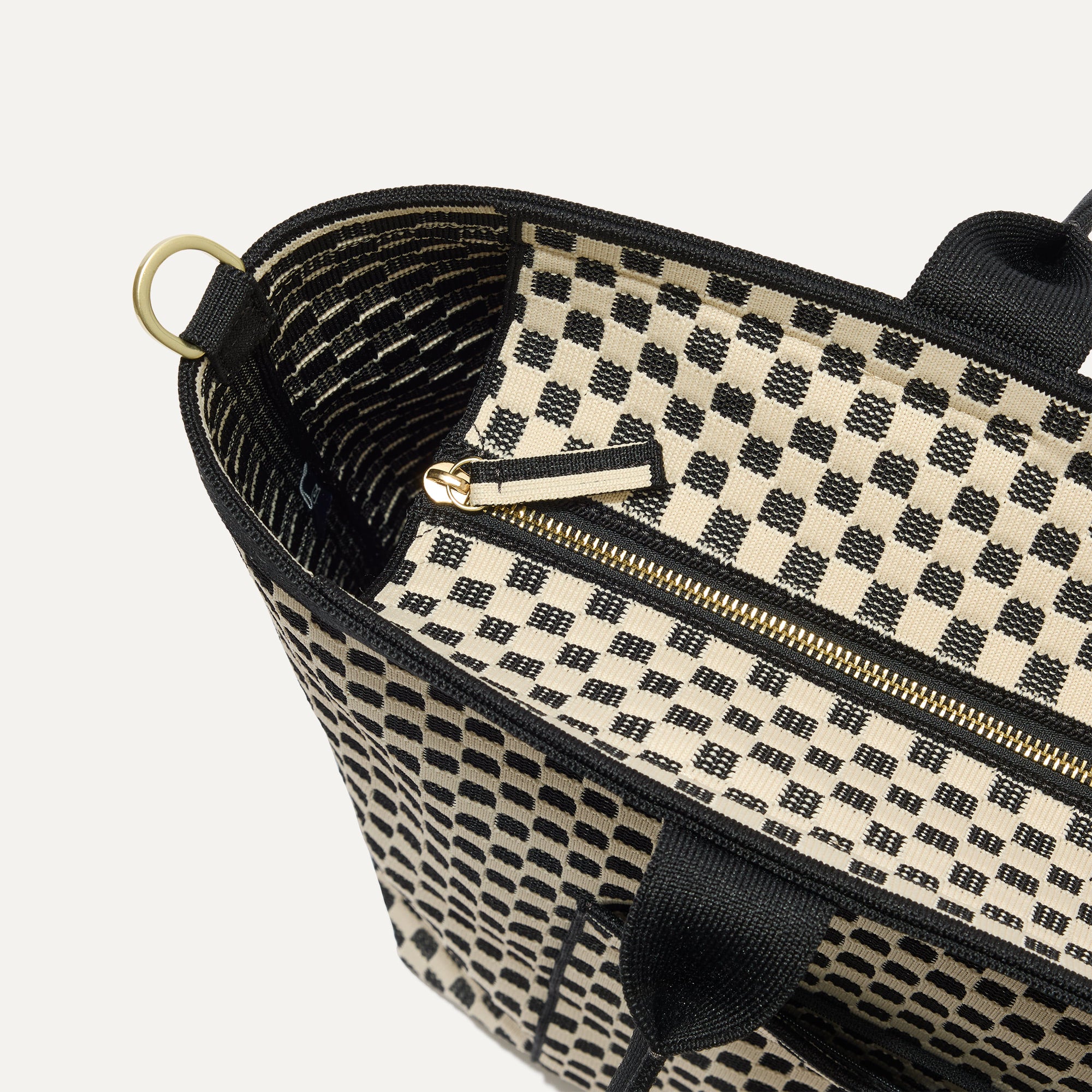 The Zip Travel Tote - Tuxedo Midi Check - Image 7
