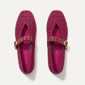 The Max Buckle Mary Jane - Berry Tweed